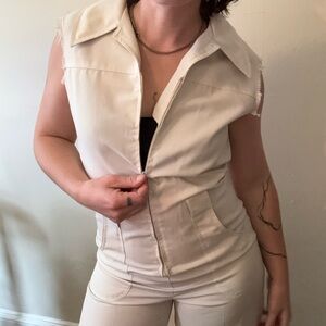 Vintage white jumpsuit